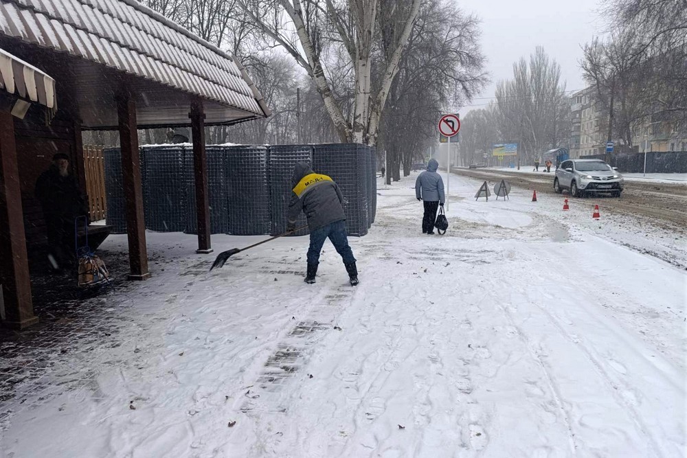 Хуртовина у Нікополі 26 грудня: фото