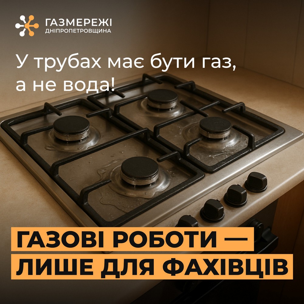 У багатоповерхівці Нікополя замість газу в трубах опинилася вода. Через це мешканці цілого під’їзду тепер змушені обходитися без газопостачання до усунення аварійної ситуації.