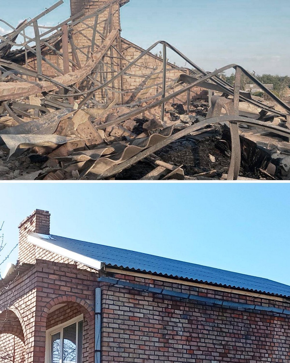 Нікополі продовжують відновлювати побите житло: фото Нікополі продовжують відновлювати побите житло: фото