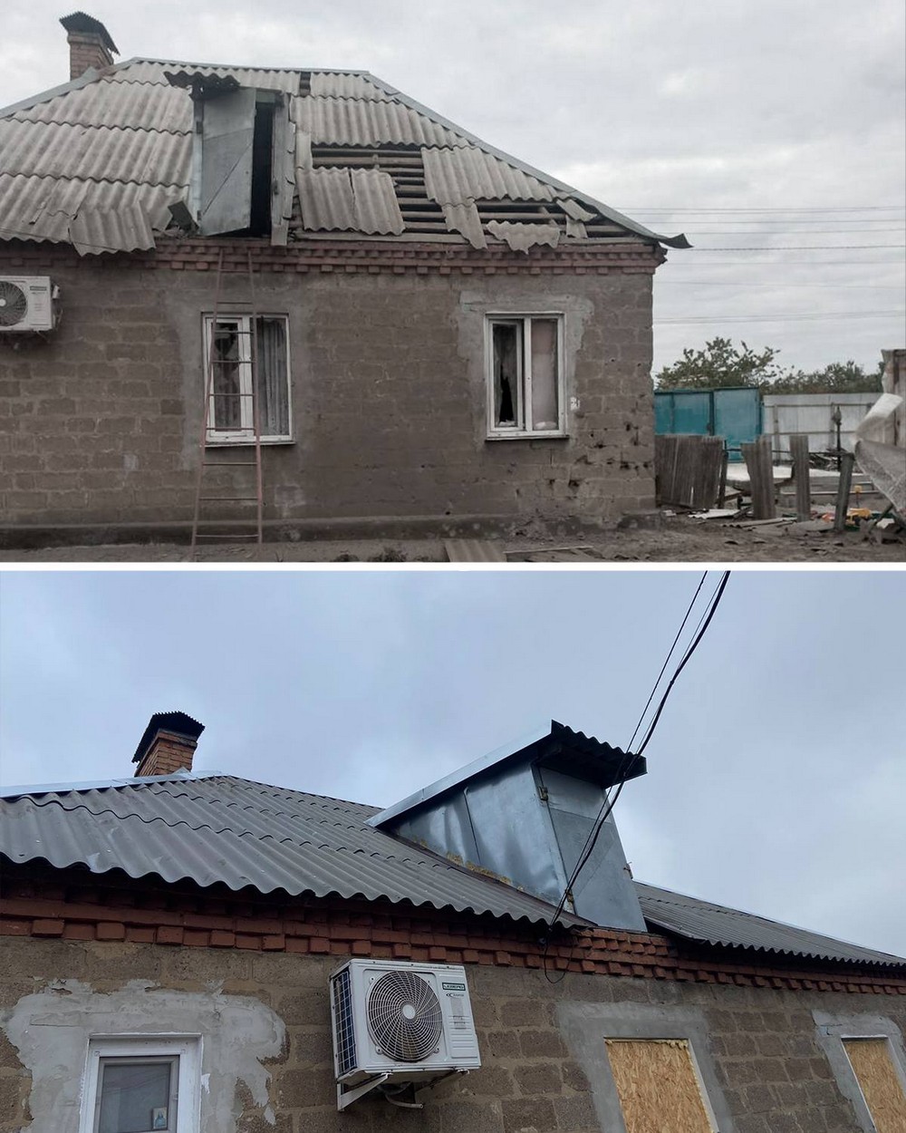 Відновлення будинків у Нікополі: фото