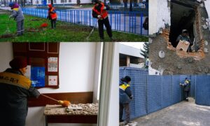 У Нікополі встановлюють нові захисні споруди, усувають наслідки обстрілів, виконують роботи з благоустрою (фото)