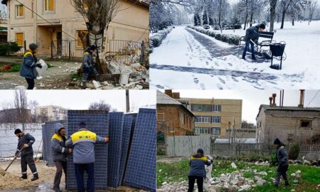 У Нікополі прибирають з вулиць сніг, усувають наслідки обстрілів, встановлюють нові габіони: про роботу комунальників на цьому тижні
