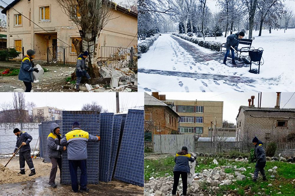 У Нікополі прибирають з вулиць сніг, усувають наслідки обстрілів, встановлюють нові габіони: про роботу комунальників на цьому тижні 1 У Нікополі прибирають з вулиць сніг, усувають наслідки обстрілів, встановлюють нові габіони: про роботу комунальників на цьому тижні