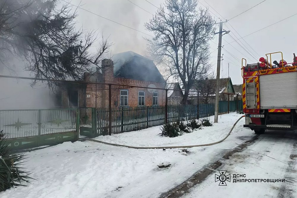 на Нікопольщині палав приватний будинок