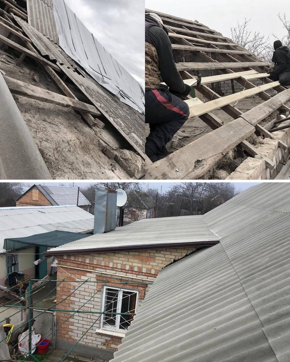 У Нікополі відновлюють пошкоджене житло: фото У Нікополі відновлюють пошкоджене житло: фото