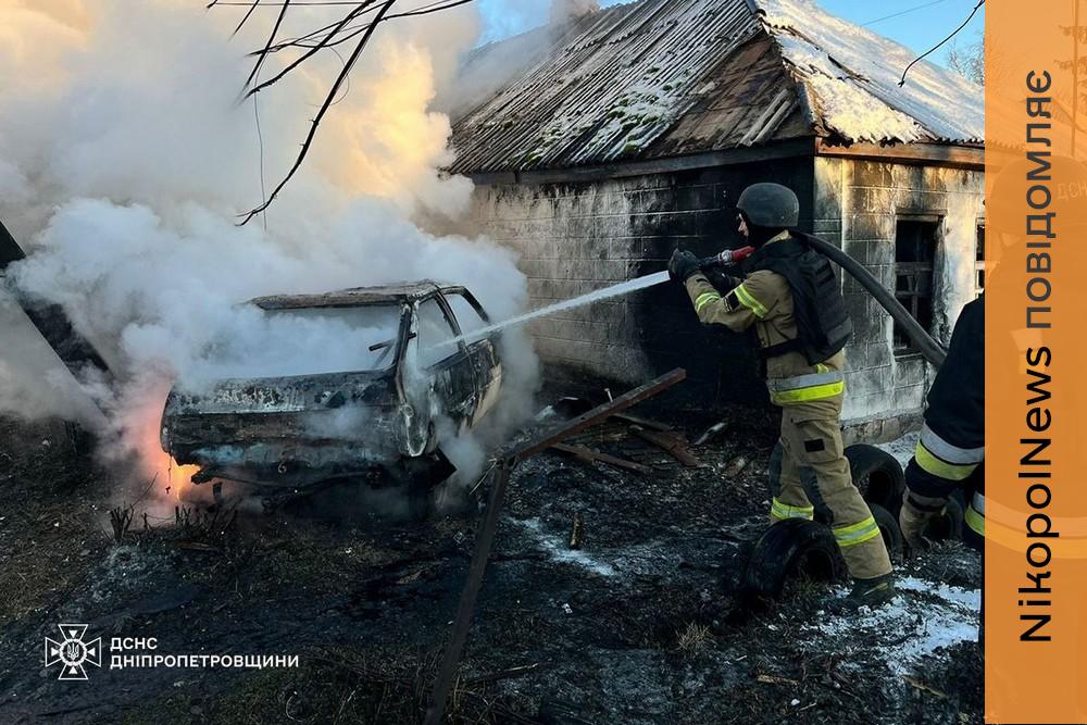 Внаслідок обстрілів у Нікополі і на Синельниківщині виникли пожежі – ДСНС (фото) 2 Внаслідок обстрілів у Нікополі і на Синельниківщині виникли пожежі – ДСНС (фото)