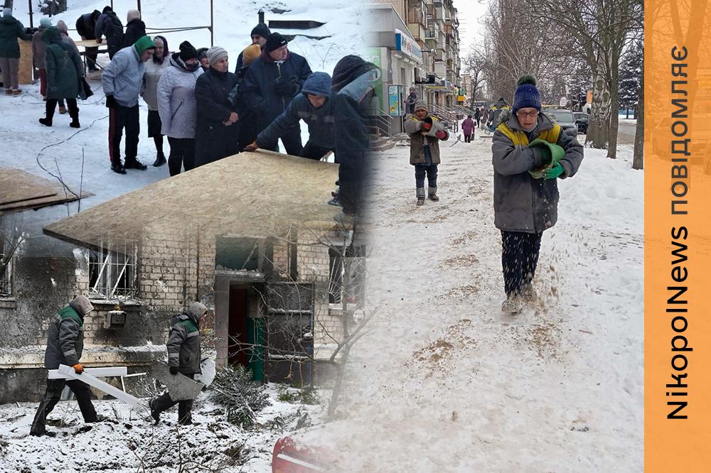 Снігопади, мороз і обстріли не зупиняють комунальників Нікополя: чим вони зайняті зараз