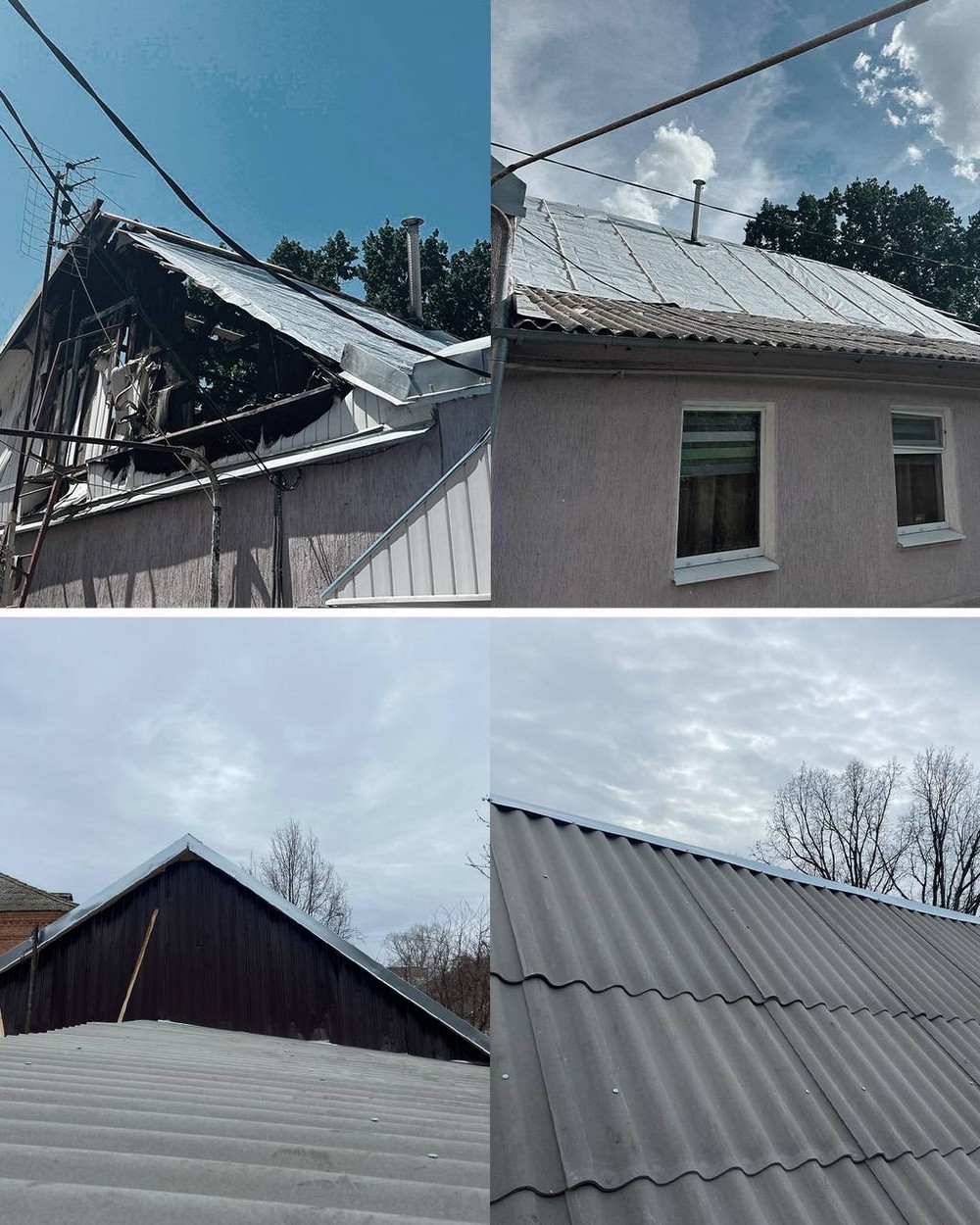 У Нікополі продовжують латати будинки: фото до і після