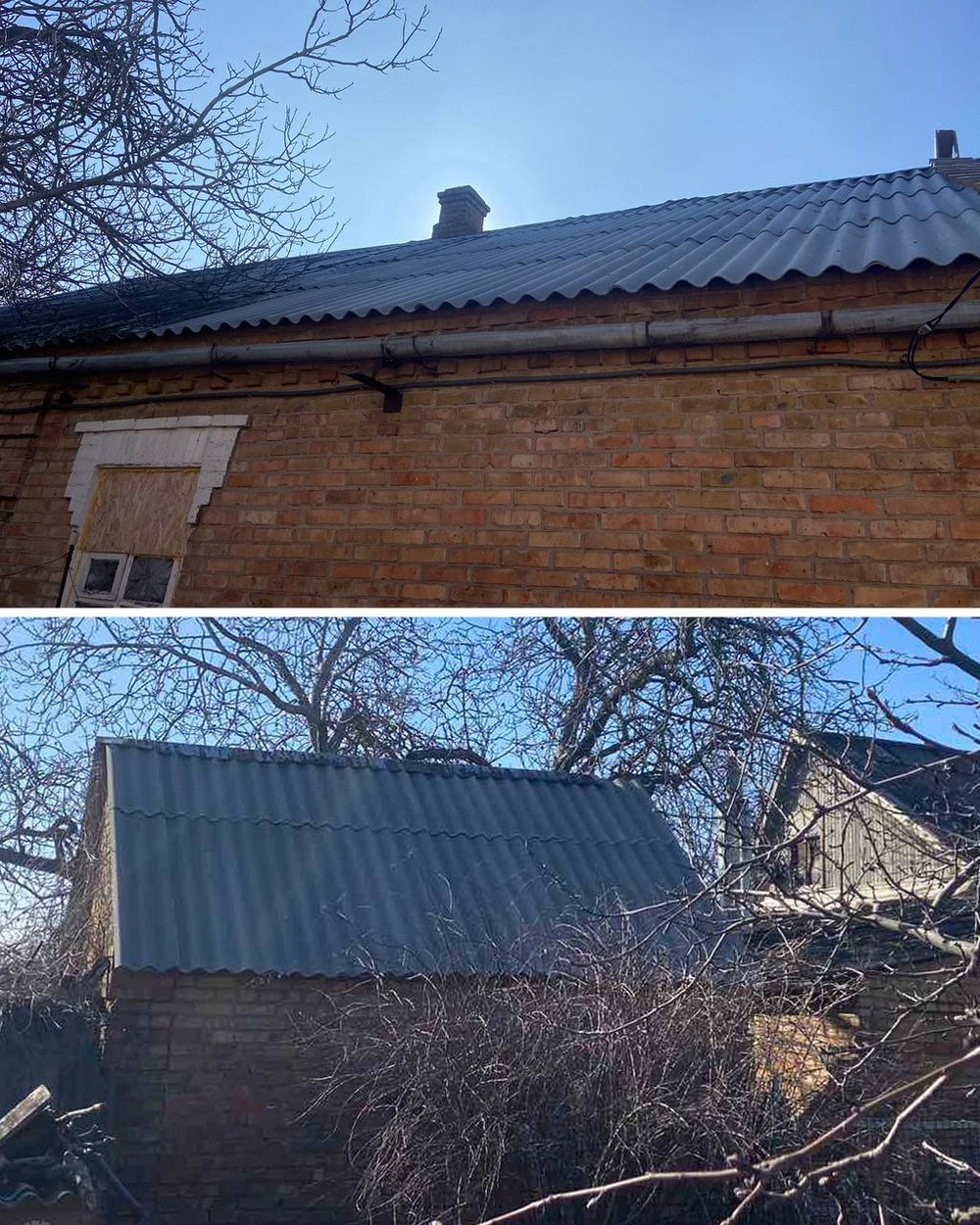 У Нікополі продовжують латати будинки: фото до і після