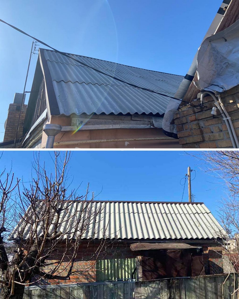 У Нікополі продовжують латати будинки: фото до і після