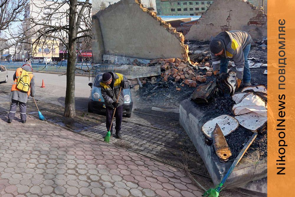 Місто-Герой тримається: комунальники Нікополя усувають наслідки ворожих ударів і наводять лад на вулицях (фото)
