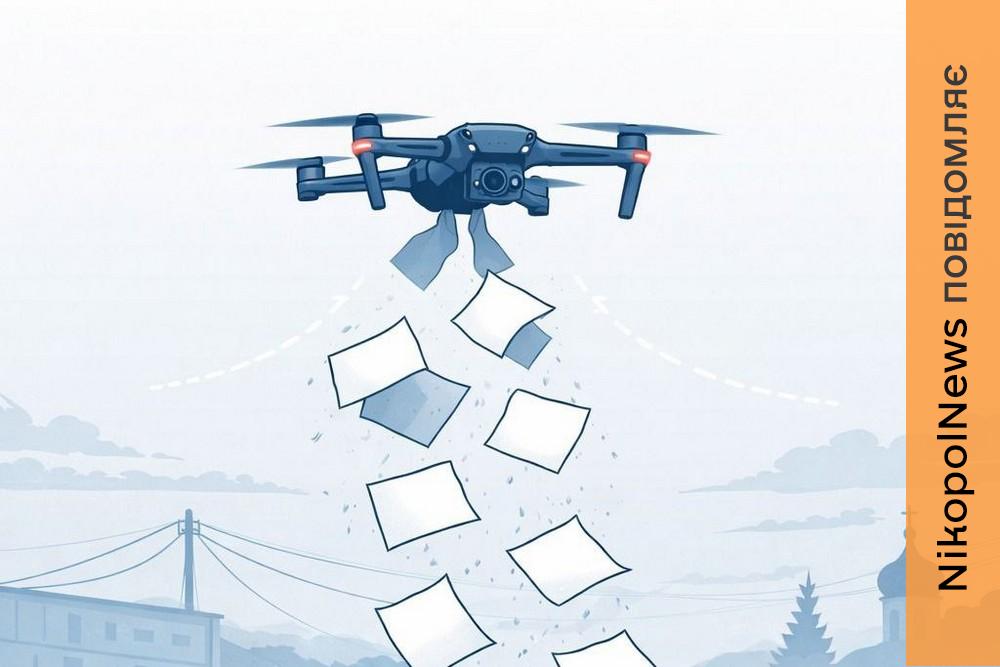 Інформацію про скиди отруєних листівок у Нікополі офіційно прокоментували у РВА 1 Інформацію про скиди отруєних листівок у Нікополі офіційно прокоментували у РВА