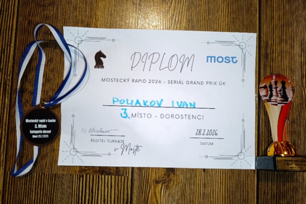  Шахіст з Нікополя здобув III місце на змаганнях в Чехії 2