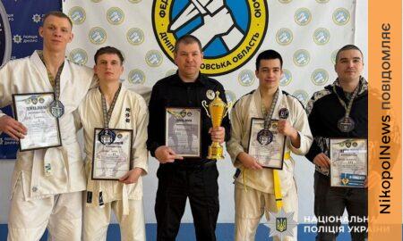 Нікопольські поліцейські - призери обласних змагань з рукопашного бою (фото)