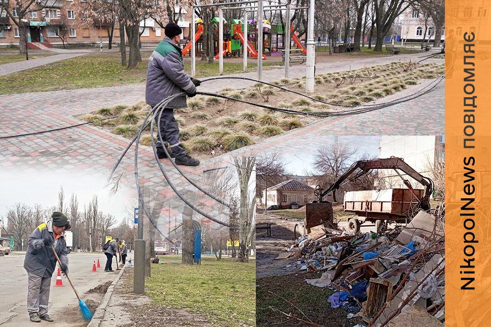У Нікополі встановлюють крапельний полив, прополюють квітники, очищають дороги від бруду і усувають наслідки обстрілів (фото) 1 У Нікополі встановлюють крапельний полив, прополюють квітники, очищають дороги від бруду і усувають наслідки обстрілів (фото)