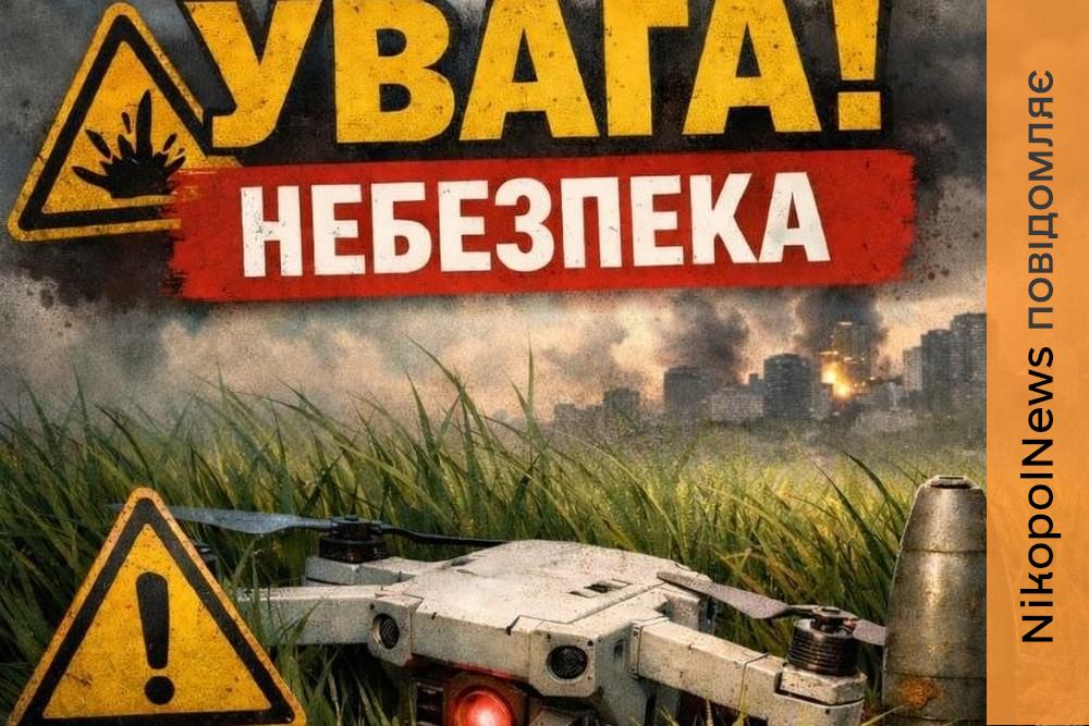 Увага! У Нікополі та Нікопольському районі фіксуються нові загрози з боку ворога.