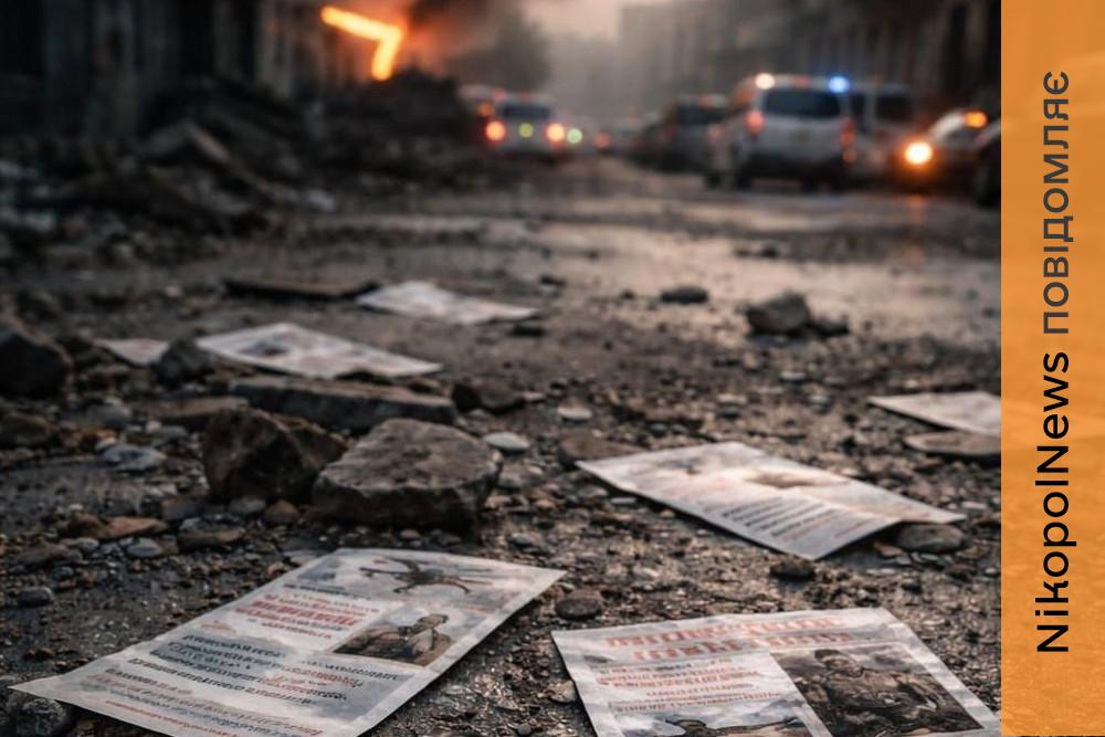 Тиснуть не тільки обстрілами, але й інформацією: ворожі листівки у Нікополі і районі прокоментували у РВА