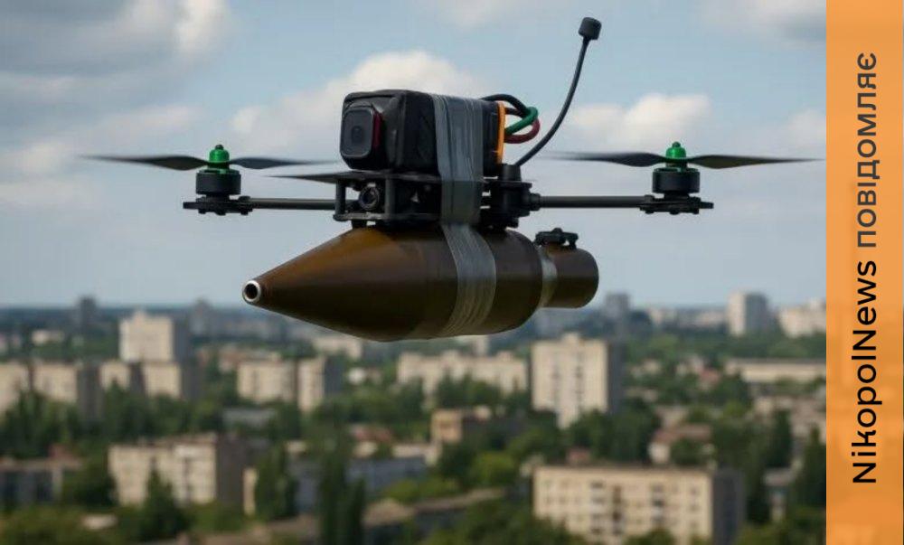 Реагують на рух поруч: у Нікополі зафіксовано випадки застосування ворогом дронів-камікадзе з підривачем 1 у Нікополі