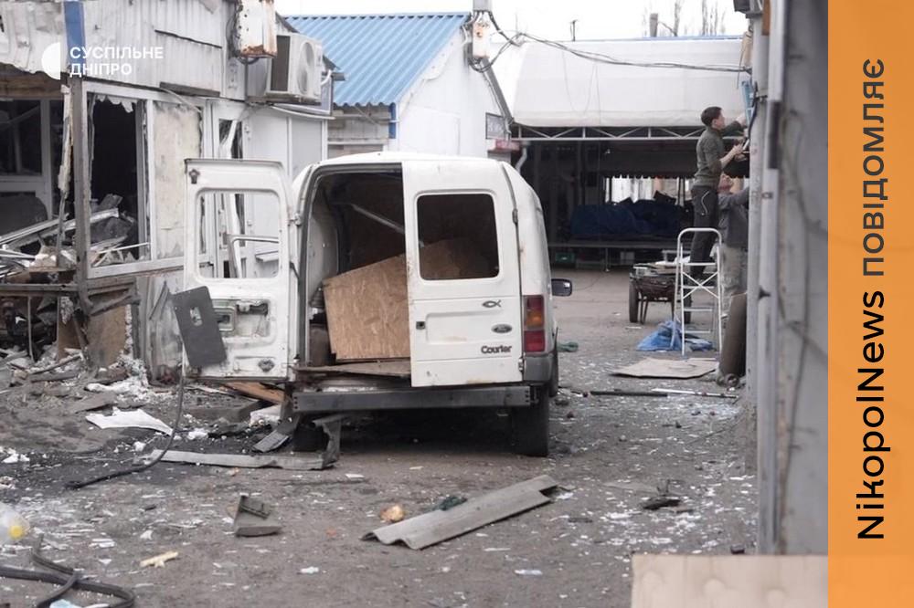 У Нікополі знову зросла кількість постраждалих внаслідок ворожої атаки на ринок 1 у Нікополі 2