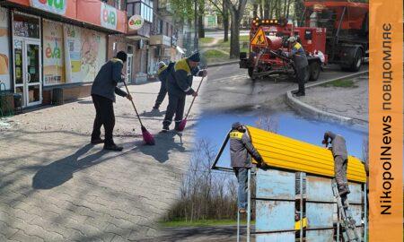 У Нікополі усувають наслідки обстрілів, зносять аварійні дерева, ремонтують і дороги і зупинки – про роботу комунальників на цьому тижні (фото)