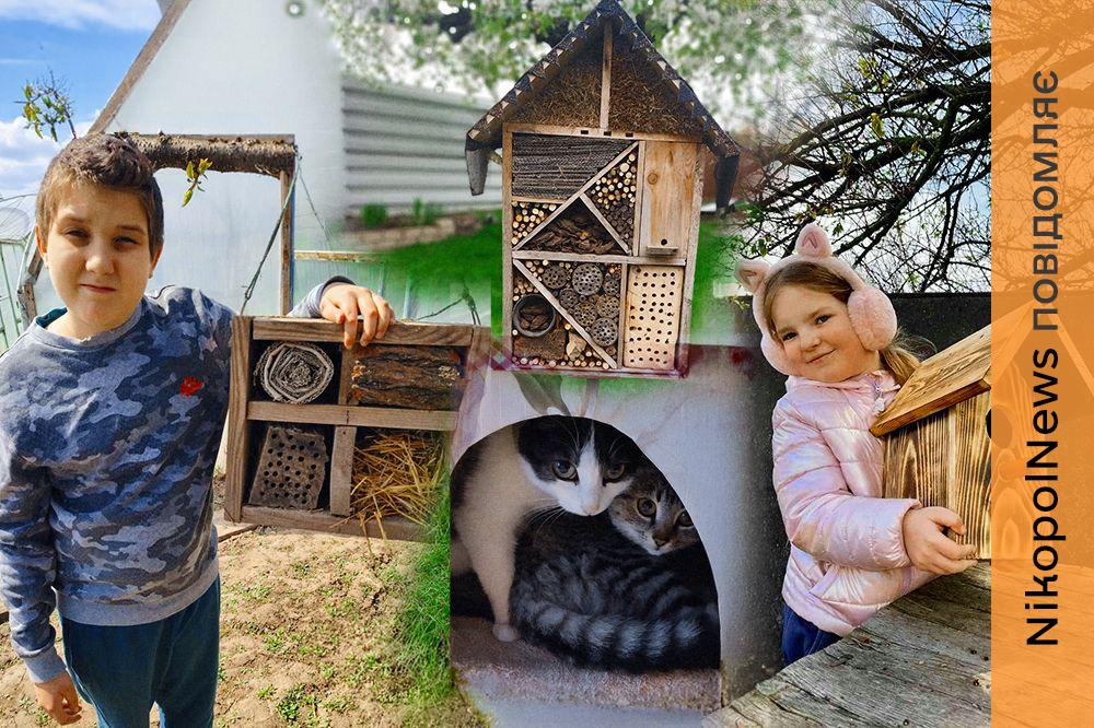 Готель для комах, будиночки для котиків і ще багато чого: на прифронтовій Нікопольщині школярі долучилися до Всеукраїнського STEM-дня