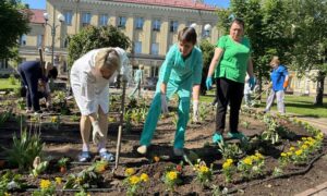 «Життя продовжує квітнути попри все»: у Нікополі територію дитячої лікарні перетворили на квітучий простір (фото)