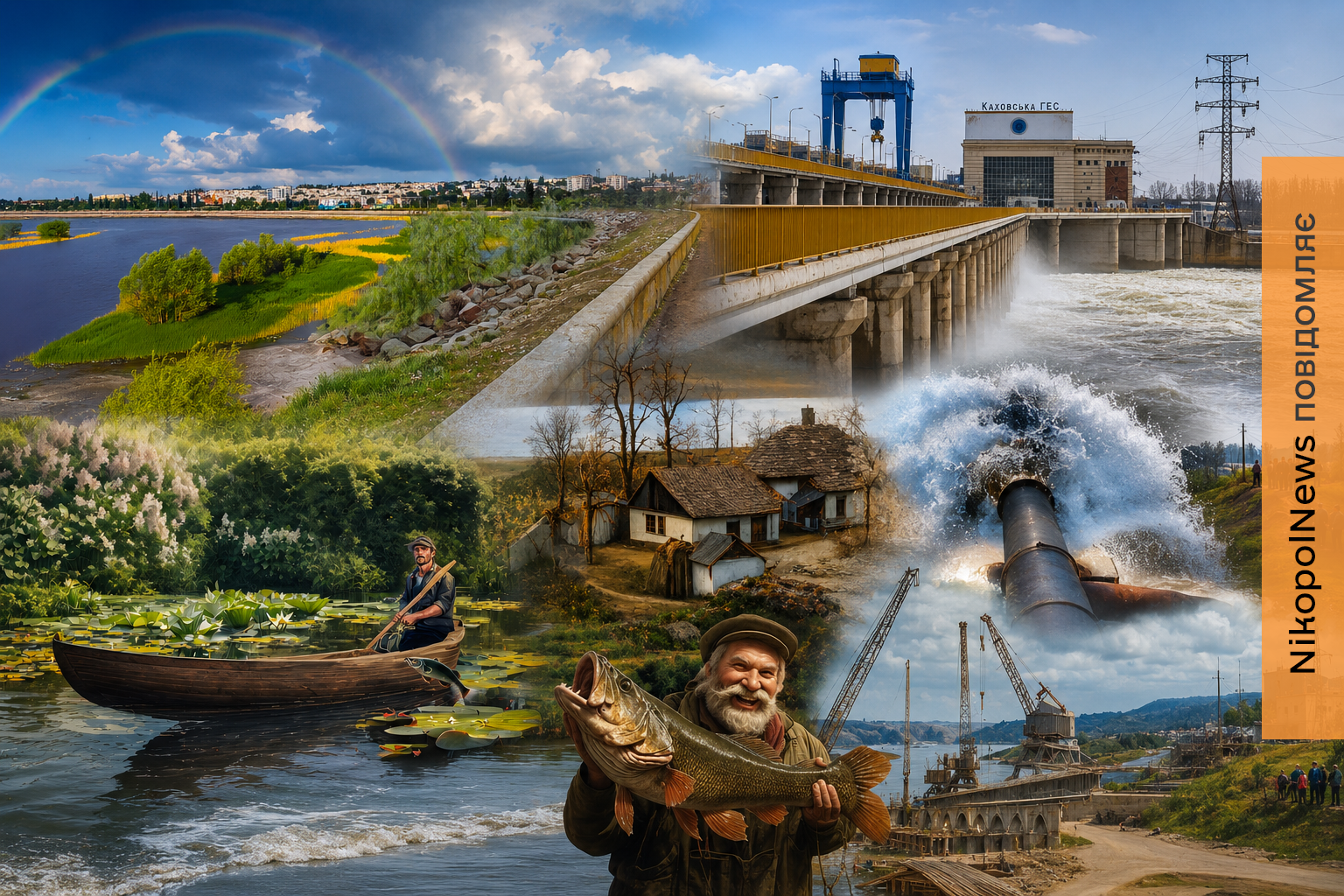 Нікополь і Каховське море: історія будівництва Каховської ГЕС та створення водосховища