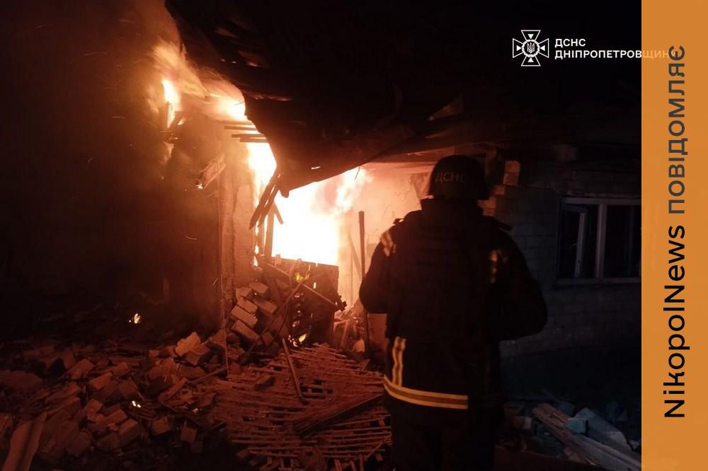 Наслідки нічних обстрілів Нікополя 2
