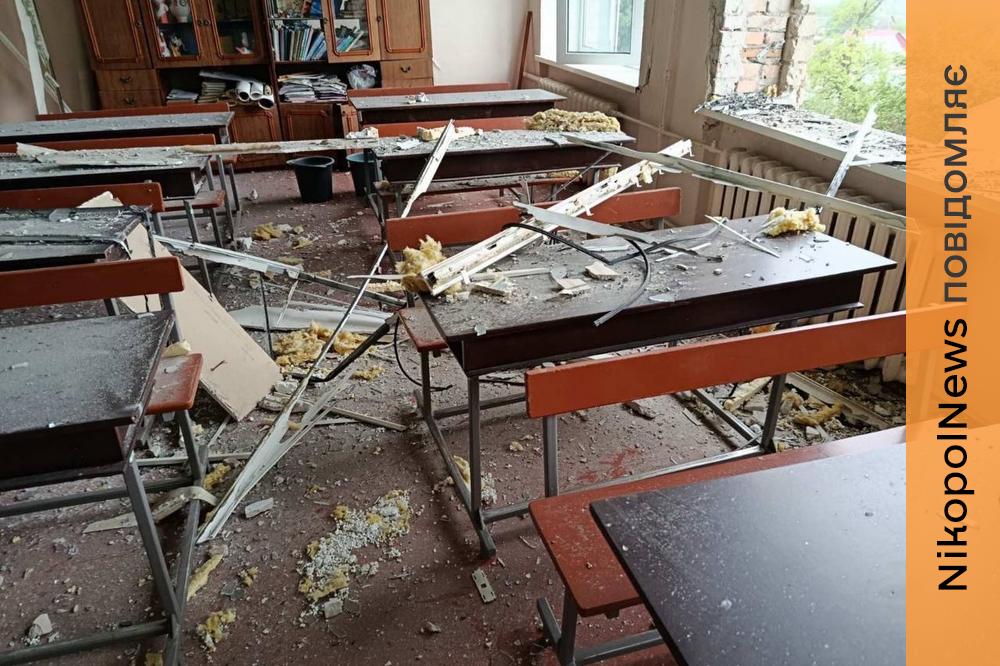 9 поранених на Нікопольщині, побито гімназію, магазин, будинки, також є постраждилий на Криворіжжі - важкий день на Дніпропетровшині (фото)