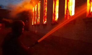 Ворог вдарив по Нікополю «Градом», горіла спортивна школа, є поранені в області, понівечено декілька АЗС (фото)