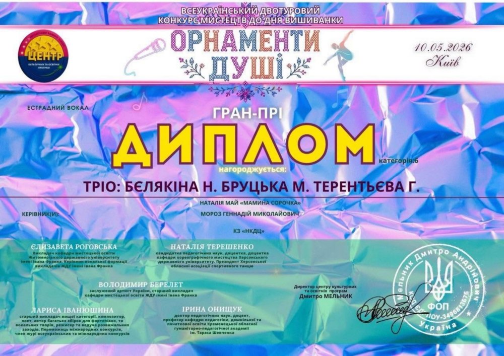 Солістки гурту Микитин Ріг з Нікополя 2