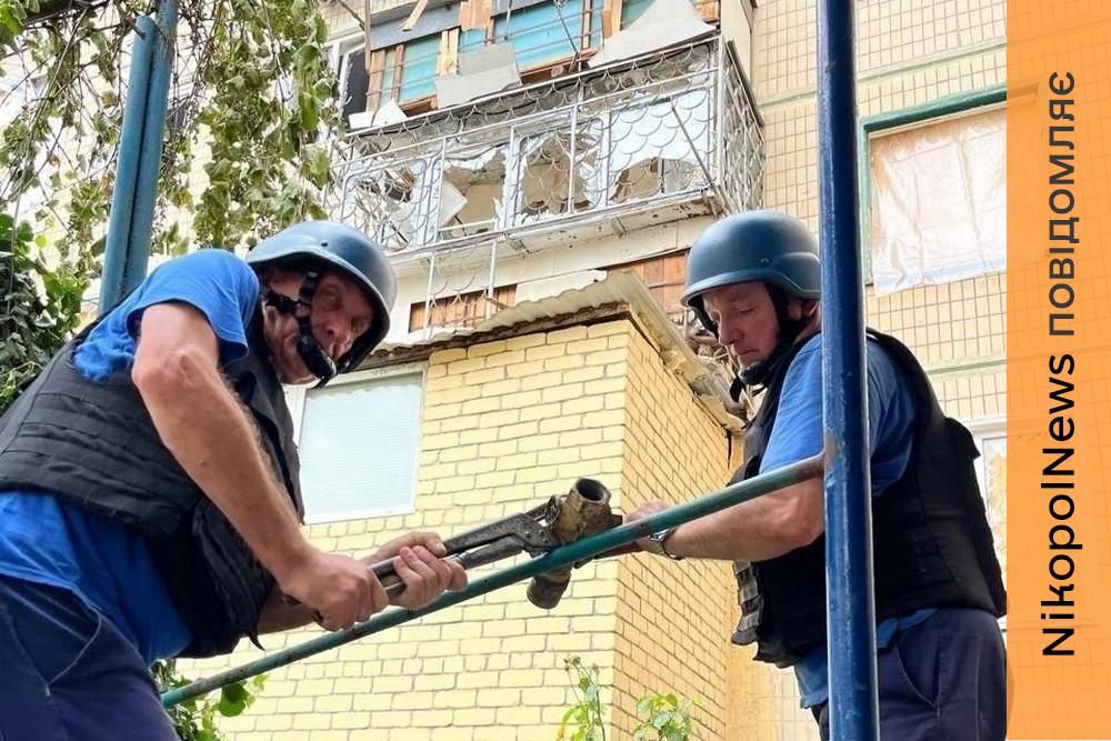 Повернули газ у багатоповерхівки Нікополя після обстрілу (фото)