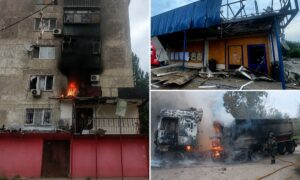 Ворог вдарив з РСЗВ по Нікопольщині, понівечено АЗС, торгівельний центр, вантажівки, горіло поле ячменю під Дніпром, також атаковано Криворіжжя і Синельниківщину (фото)