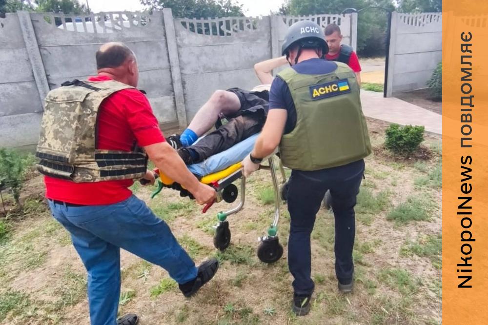 У Нікополі 5 людей отримали поранень, 4 постраждалих у Дніпровському районі, також під ударом був Камʼянський район