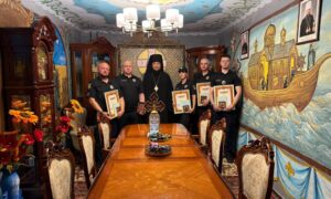 У Нікополі у День української Державності церковними нагородами відзначили працівників Національної поліції України (фото)