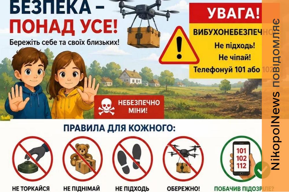 У Мозолевській громаді закликали батьків нагадати дітям правила безпеки через загрозу ворожих скидів