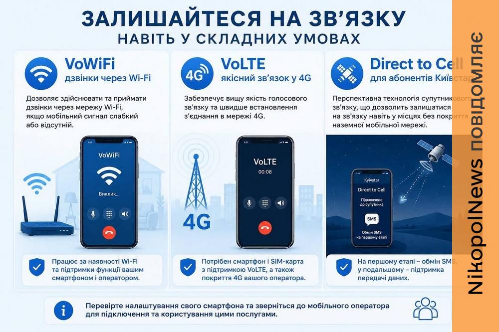 На Нікопольщині жителям нагадали про сервіси, які допоможуть залишатися на зв’язку