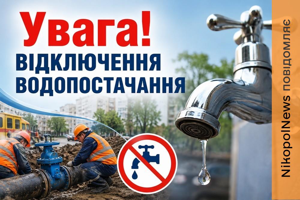 Припинено водопостачання Нікополя і району – водоканал
