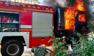 У Марганці росіяни атакували рятувальників під час гасіння пожежі (фото)