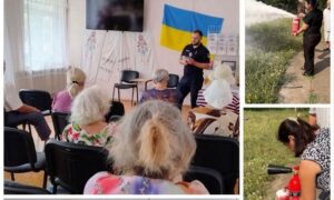 У Марганці провели навчання з цивільного захисту та безпеки: учасники практикувалися з вогнегасником