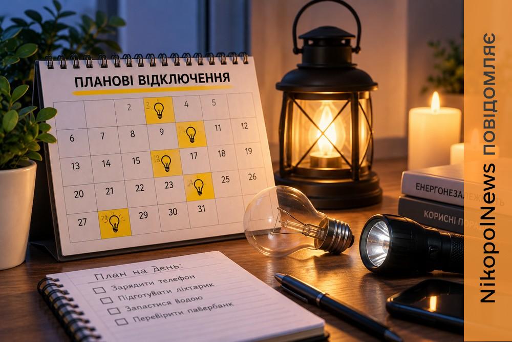 Планові відключення світла на Нікопольщині: де не буде електроенергії 24 і 26 вересня