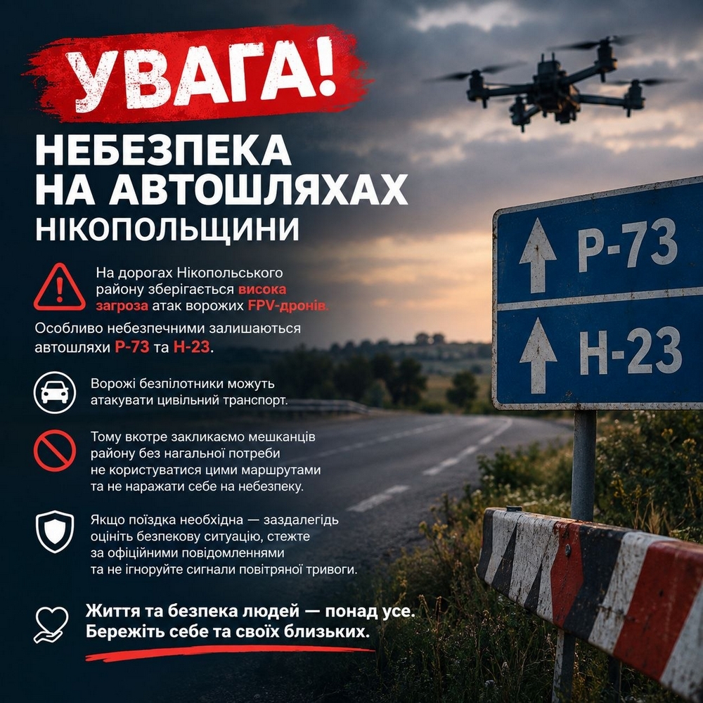 photo 2026 09 16 08 32 06 Увага водії! Перебування на автошляхах Нікопольського району може бути небезпечним: де найгірша ситуація