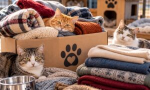 У Нікополі потрібна допомога для котиків у вигляді теплих речей