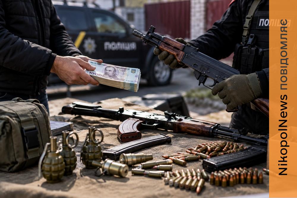 У Нікополі чоловік продав автомат і патрони за 30 тисяч гривень: як його покарали