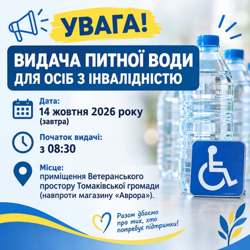 Видача води у Томаківській громаді Видача води у Томаківській громаді