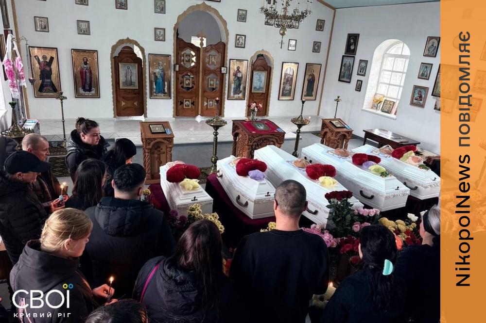 Сьогодні у Радушному попрощалися з п’ятьма дітьми, вбитими армією РФ (фото, відео)